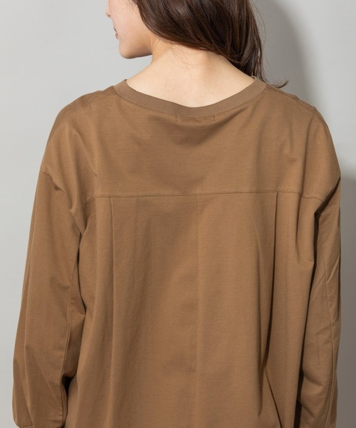 Munich（ミューニック）の「プレミアムコットンジャージラウンドヘムプルオーバー（Tシャツ/カットソー・レディース・ホワイト/ブラック/パープル/ブラウン・FREE）」の20枚目の写真