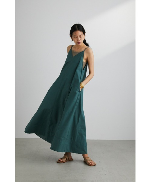 STYLEMIXER(スタイルミキサー)の「ディープカットフレアキャミワンピース(ワンピース・レディース・グリーン/ブラック・SMALL/MEDIUM)」の12枚目の写真