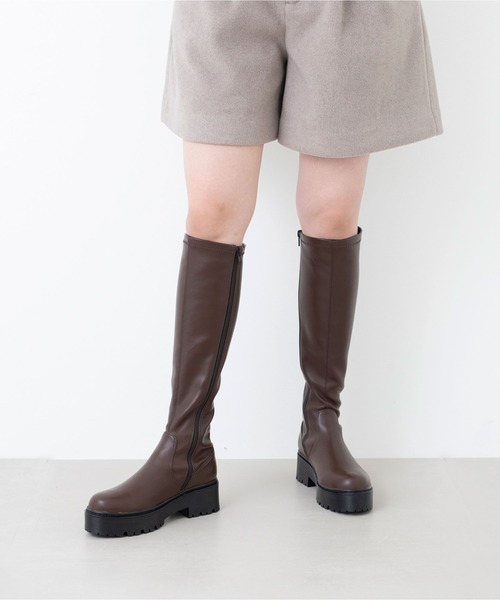 EVOL（イーボル）の「【EVOL】ソフトストレッチロングブーツ IT9925（ブーツ・レディース・ブラック/モカ/ブラック系その他・LL/S/M/L）」の8枚目の写真