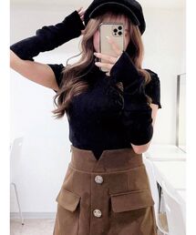 RESEXXY | 2wayスリーブリブニットトップス(ニット/セーター)