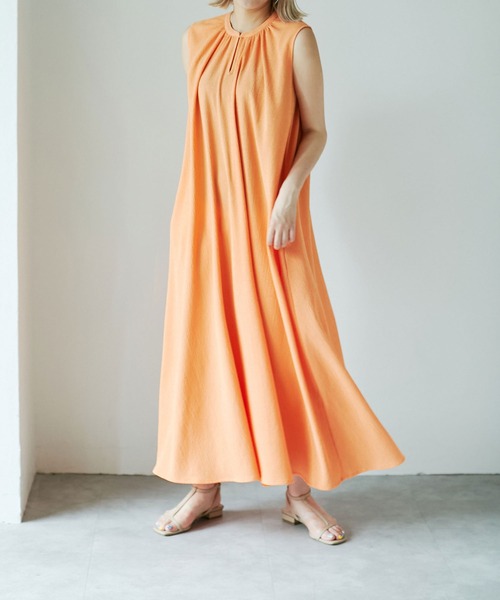 ナノユニバース フレアラインワンピース ノースリーブ （ワンピース  