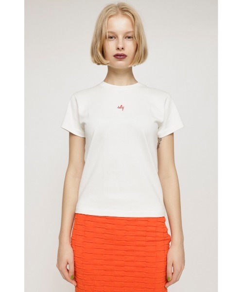 SLY(スライ)の「COMPACT SLY LOGO T/SH コンパクト スライ ロゴ Tシャツ(Tシャツ/カットソー・レディース・レッド/オフホワイト/ブラック系その他2/グリーン系その他2・FREE)」の7枚目の写真