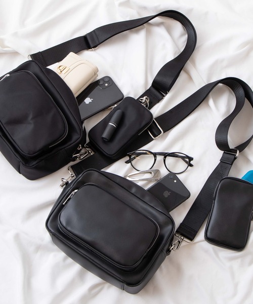 WEGO（ウィゴー）の「WEGO/ポーチ付キショルダーバッグ（ショルダーバッグ・レディース・ブラック系その他/ブラック・FREE）」の9枚目の写真