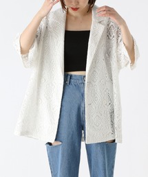 Heather | レーステーラードジャケット(半袖)　122780(テーラードジャケット)