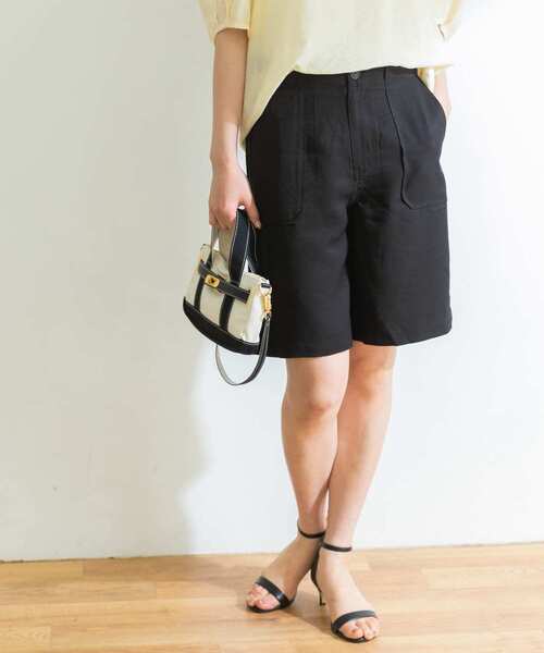 URBAN RESEARCH（アーバンリサーチ）の「ハイウエストハーフパンツ（その他パンツ・レディース・ブラック/オレンジ系その他・38/36）」の12枚目の写真