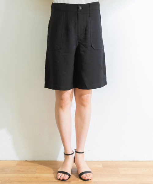 URBAN RESEARCH（アーバンリサーチ）の「ハイウエストハーフパンツ（その他パンツ・レディース・ブラック/オレンジ系その他・38/36）」の6枚目の写真