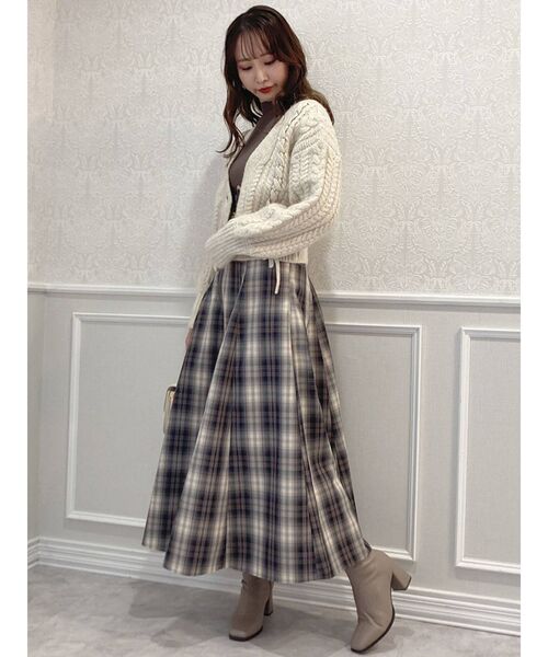 セール】ミックスカラーリボンローゲージカーディガン