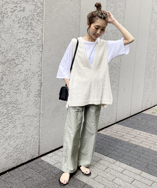 Spick & Span（スピックアンドスパン）の「≪追加≫Italian fabric ツイードベスト（シャツ/ブラウス・レディース・ホワイト/ブラック・FREE）」の14枚目の写真