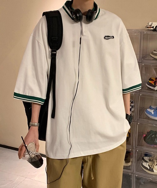 MGV（エムジーヴィー）の「”MORTIN"ワンポイントポロシャツ（ポロシャツ・メンズ・ホワイト/グレー・LARGE/X-LARGE/MEDIUM）」の2枚目の写真