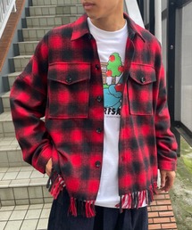 【CPC SCAMP/スキャンプ】オンブレチェックフリンジジャケット