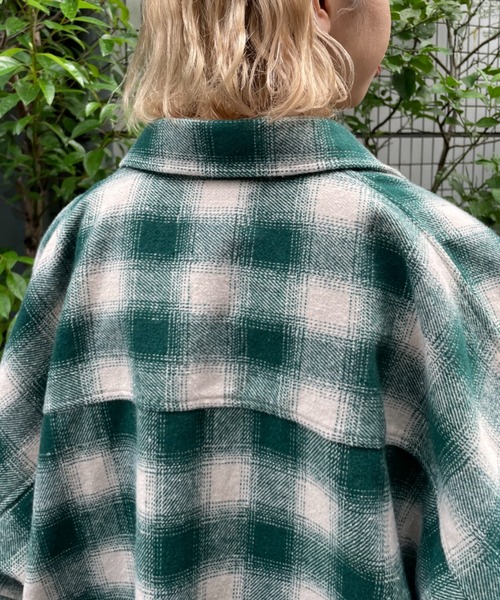 CIAOPANIC(チャオパニック)の「【CPC SCAMP/スキャンプ】オンブレチェックフリンジジャケット(カバーオール・レディース・グレー/レッド/グリーン・2/0)」の19枚目の写真