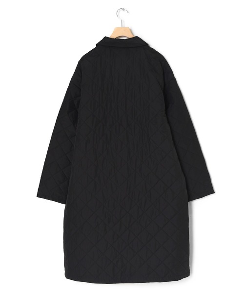 w closet(ダブルクローゼット)の「キルティングロングコート(ステンカラーコート・レディース・ブラック/カーキ/アイボリー・FREE)」の11枚目の写真