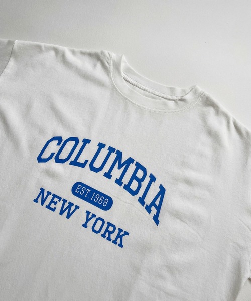 ＪＵＧＬＡＮＳ（ユグランス）の「☆ アイキャッチなロゴが魅力的。カレッジロゴゆるTシャツ　203-841-6602-2（Tシャツ/カットソー・レディース・ホワイト×グリーン/ホワイト×ブルー/杢グレー/スミクロ/ホワイト×ピンク・FREE）」の12枚目の写真