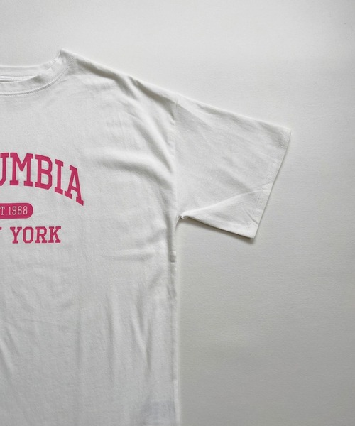 ＪＵＧＬＡＮＳ（ユグランス）の「☆ アイキャッチなロゴが魅力的。カレッジロゴゆるTシャツ　203-841-6602-2（Tシャツ/カットソー・レディース・ホワイト×グリーン/ホワイト×ブルー/杢グレー/スミクロ/ホワイト×ピンク・FREE）」の20枚目の写真