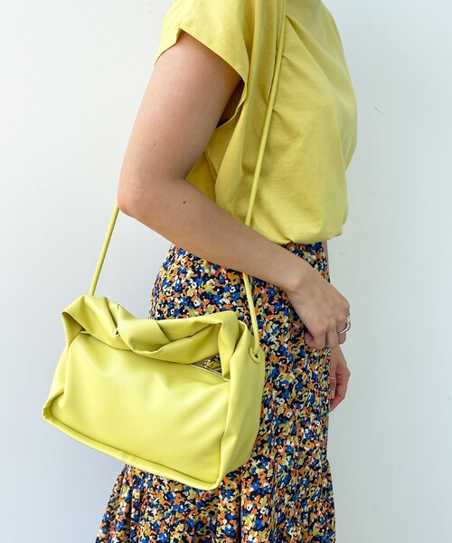 OPAQUE.CLIP（オペークドットクリップ）の「◆ツイストハンドルショルダーバッグ（ショルダーバッグ・レディース・ライトブルー/オフホワイト/イエロー・00）」の3枚目の写真