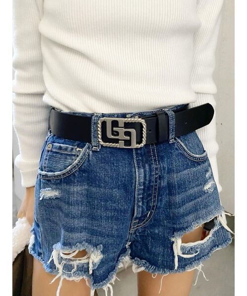 GYDA（ジェイダ）の「JEYSUS GGレザーワイドベルト（その他雑貨・レディース・ゴールド/シルバー・FREE）」の2枚目の写真