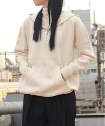 MEYAME（メヤメ）の「MEYAME/メヤメ ハーフジップニットフーディー