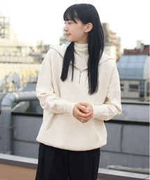 MEYAME（メヤメ）の「MEYAME/メヤメ ハーフジップニットフーディー