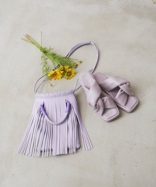 LA BELLE ETUDE（ラベルエチュード）の「【LE VERNIS】フリンジショルダー（ショルダーバッグ・レディース・パープル/ブラック・FREE）」の3枚目の写真