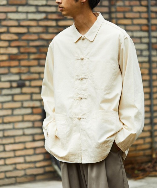 FREAK'S STORE（フリークスストア）の「KONECO/コネイソ チャイナシャツ（シャツ/ブラウス・メンズ・グレー/オフホワイト/ブラック/ネイビー・LARGE/MEDIUM）」の7枚目の写真