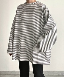 y/m by MIHO | オーバーサイズボーダーロンT(Tシャツ/カットソー)