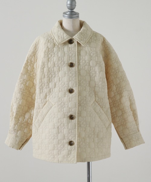 Cheek（チーク）の「オリジナルキルティングジャケット（その他アウター・レディース・ブラウン/アイボリー/ピンクベージュ・MEDIUM）」の13枚目の写真