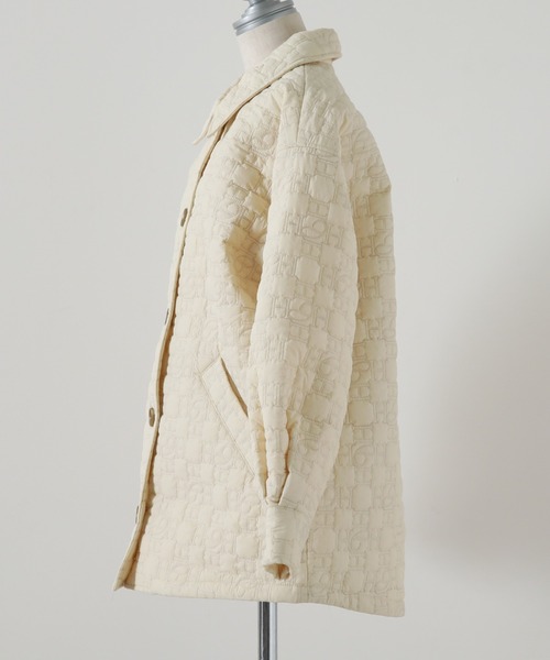 Cheek（チーク）の「オリジナルキルティングジャケット（その他アウター・レディース・ブラウン/アイボリー/ピンクベージュ・MEDIUM）」の14枚目の写真