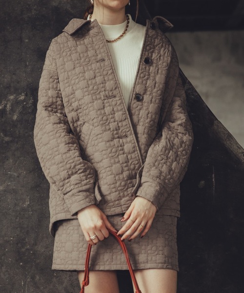 Cheek（チーク）の「オリジナルキルティングジャケット（その他アウター・レディース・ブラウン/アイボリー/ピンクベージュ・MEDIUM）」の22枚目の写真