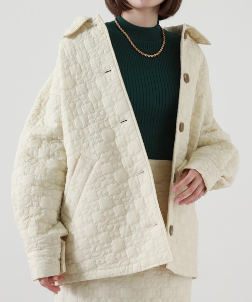 Cheek（チーク）の「オリジナルキルティングジャケット（その他アウター・レディース・ブラウン/アイボリー/ピンクベージュ・MEDIUM）」の5枚目の写真