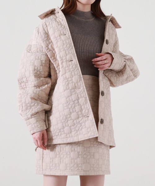 Cheek（チーク）の「オリジナルキルティングジャケット（その他アウター・レディース・ブラウン/アイボリー/ピンクベージュ・MEDIUM）」の12枚目の写真