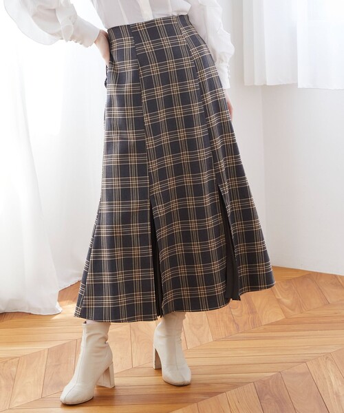 Feroux(フェルゥ)の「【洗える】プリーツコンビマーメイド スカート(スカート・レディース・ブラック系2/ライトグレー系2/ピンク系/ベージュ系・1/2)」の3枚目の写真
