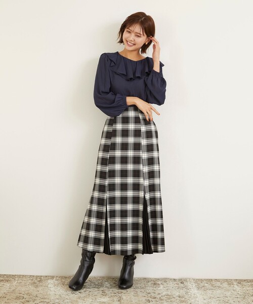 新品4.5万 LiL pour L’AUTRE マーメイド プリーツ スカート セール】「mochiz」全方向 ストレッチ プリーツ スカート