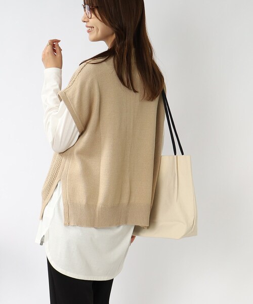 DRESKIP(ドレスキップ)の「◆メッシュ編地ニットベスト(ベスト・レディース・ブラック/ベージュ/ブルー/パープル系4・02/03)」の6枚目の写真