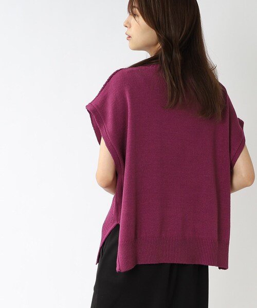 DRESKIP(ドレスキップ)の「◆メッシュ編地ニットベスト(ベスト・レディース・ブラック/ベージュ/ブルー/パープル系4・02/03)」の18枚目の写真