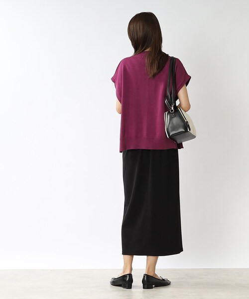 DRESKIP(ドレスキップ)の「◆メッシュ編地ニットベスト(ベスト・レディース・ブラック/ベージュ/ブルー/パープル系4・02/03)」の14枚目の写真