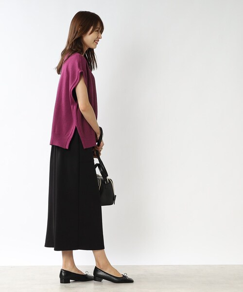 DRESKIP(ドレスキップ)の「◆メッシュ編地ニットベスト(ベスト・レディース・ブラック/ベージュ/ブルー/パープル系4・02/03)」の9枚目の写真