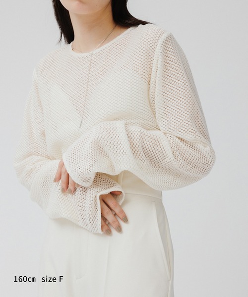 M TO R（ムウトアール）の「［TOPS］VTG CROCHET CUTSEW（Tシャツ/カットソー・レディース・ブラック/キナリ・FREE）」の4枚目の写真