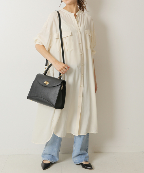 Spick & Span（スピックアンドスパン）の「Cuスパンツイルシャツワンピース（シャツワンピース・レディース・ネイビー/ホワイト系その他・FREE）」の11枚目の写真