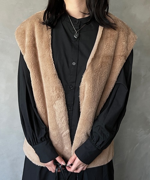 kutir（クティール）の「もこふわフェイクファーベスト（ベスト）」 - WEAR