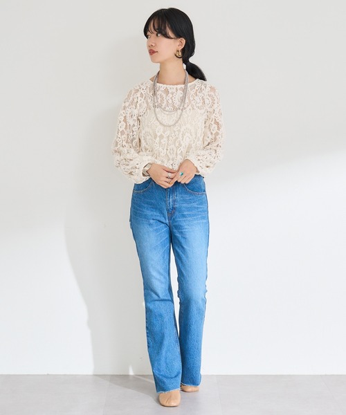 shenery シーナリー レースブラウス　ホワイト SHENERY（シーナリー）の「レースブラウス（シャツ/ブラウス