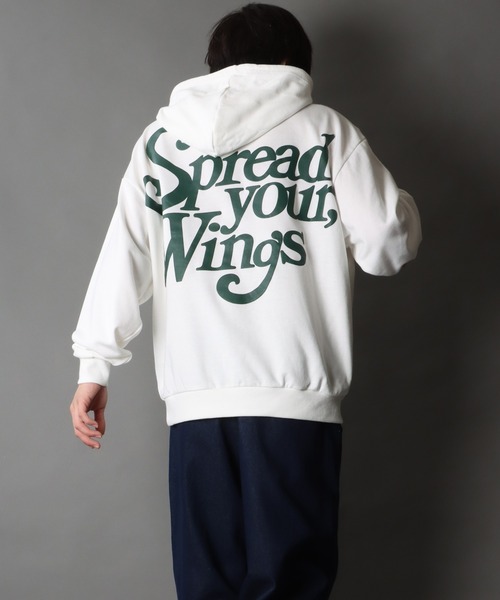 SITRY(シトリー)の「oversize foam print sweat hoodie/オーバーサイズ 発泡プリント スウェット フーディー/パーカー(パーカー・メンズ・グリーン/マスタード/ブラック/オフホワイト・L/M)」の19枚目の写真