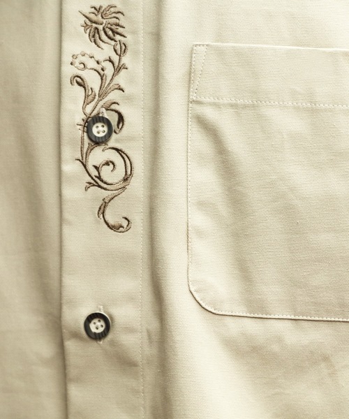 ８(eight)（エイト）の「刺繍チロルシャツ（シャツ/ブラウス・メンズ・ブラック/ベージュ/オフホワイト/カーキ・MEDIUM/LARGE）」の12枚目の写真
