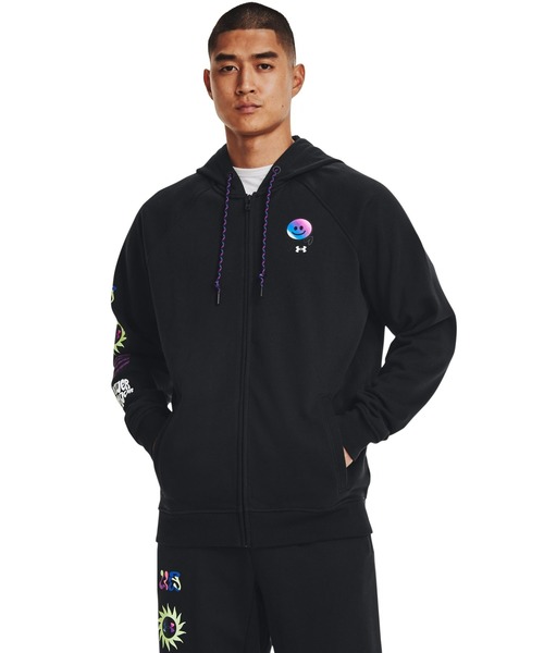 UNDER ARMOUR（アンダーアーマー）の「UAエレベーティッド テリー フルジップ フーディー（トレーニング/メンズ）（スウェット・メンズ・グレー/ブラック・M/XL/L/XXL/3XL/S）」の2枚目の写真