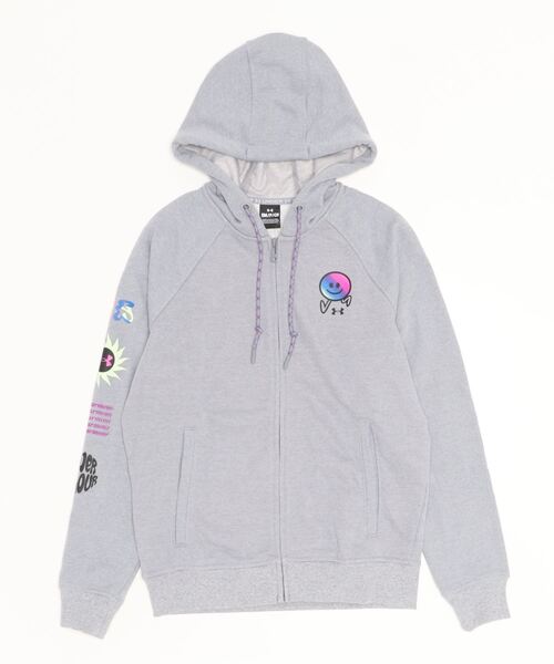 UNDER ARMOUR（アンダーアーマー）の「UAエレベーティッド テリー フルジップ フーディー（トレーニング/メンズ）（スウェット・メンズ・グレー/ブラック・M/XL/L/XXL/3XL/S）」の5枚目の写真