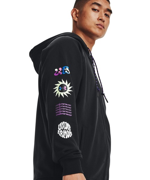 UNDER ARMOUR（アンダーアーマー）の「UAエレベーティッド テリー フルジップ フーディー（トレーニング/メンズ）（スウェット・メンズ・グレー/ブラック・M/XL/L/XXL/3XL/S）」の10枚目の写真