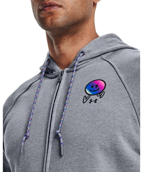 UNDER ARMOUR（アンダーアーマー）の「UAエレベーティッド テリー フルジップ フーディー（トレーニング/メンズ）（スウェット・メンズ・グレー/ブラック・M/XL/L/XXL/3XL/S）」の7枚目の写真