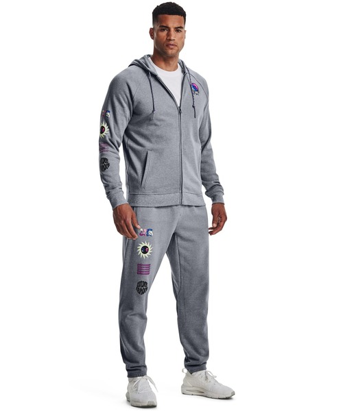 UNDER ARMOUR（アンダーアーマー）の「UAエレベーティッド テリー フルジップ フーディー（トレーニング/メンズ）（スウェット・メンズ・グレー/ブラック・M/XL/L/XXL/3XL/S）」の8枚目の写真