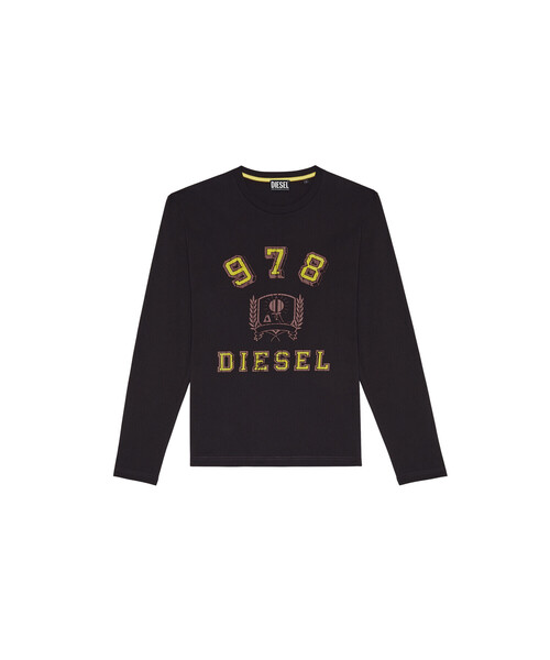 DIESEL(ディーゼル)の「メンズ Tシャツ 長そで プリント(Tシャツ/カットソー・メンズ・ホワイト/ブラック・XXX-LARGE/X-SMALL/LARGE/X-LARGE/SMALL/MEDIUM/XX-LARGE)」の6枚目の写真