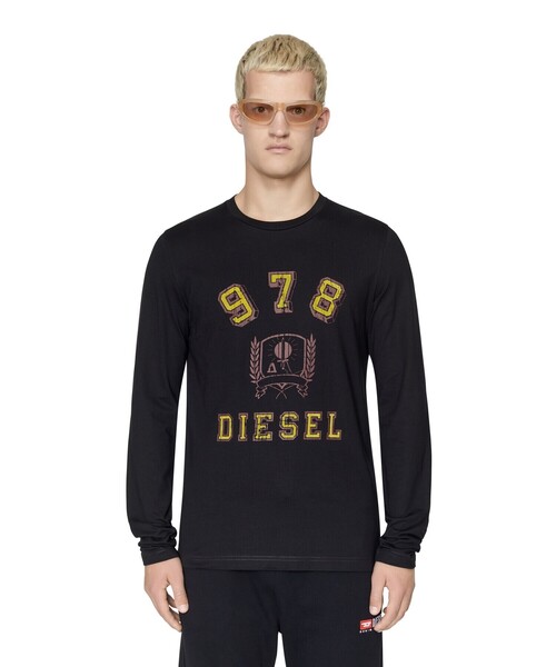 DIESEL(ディーゼル)の「メンズ Tシャツ 長そで プリント(Tシャツ/カットソー・メンズ・ホワイト/ブラック・XXX-LARGE/X-SMALL/LARGE/X-LARGE/SMALL/MEDIUM/XX-LARGE)」の14枚目の写真