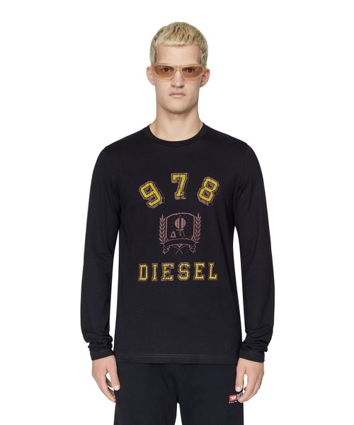 DIESEL(ディーゼル)の「メンズ Tシャツ 長そで プリント(Tシャツ/カットソー・メンズ・ホワイト/ブラック・XXX-LARGE/X-SMALL/LARGE/X-LARGE/SMALL/MEDIUM/XX-LARGE)」の13枚目の写真